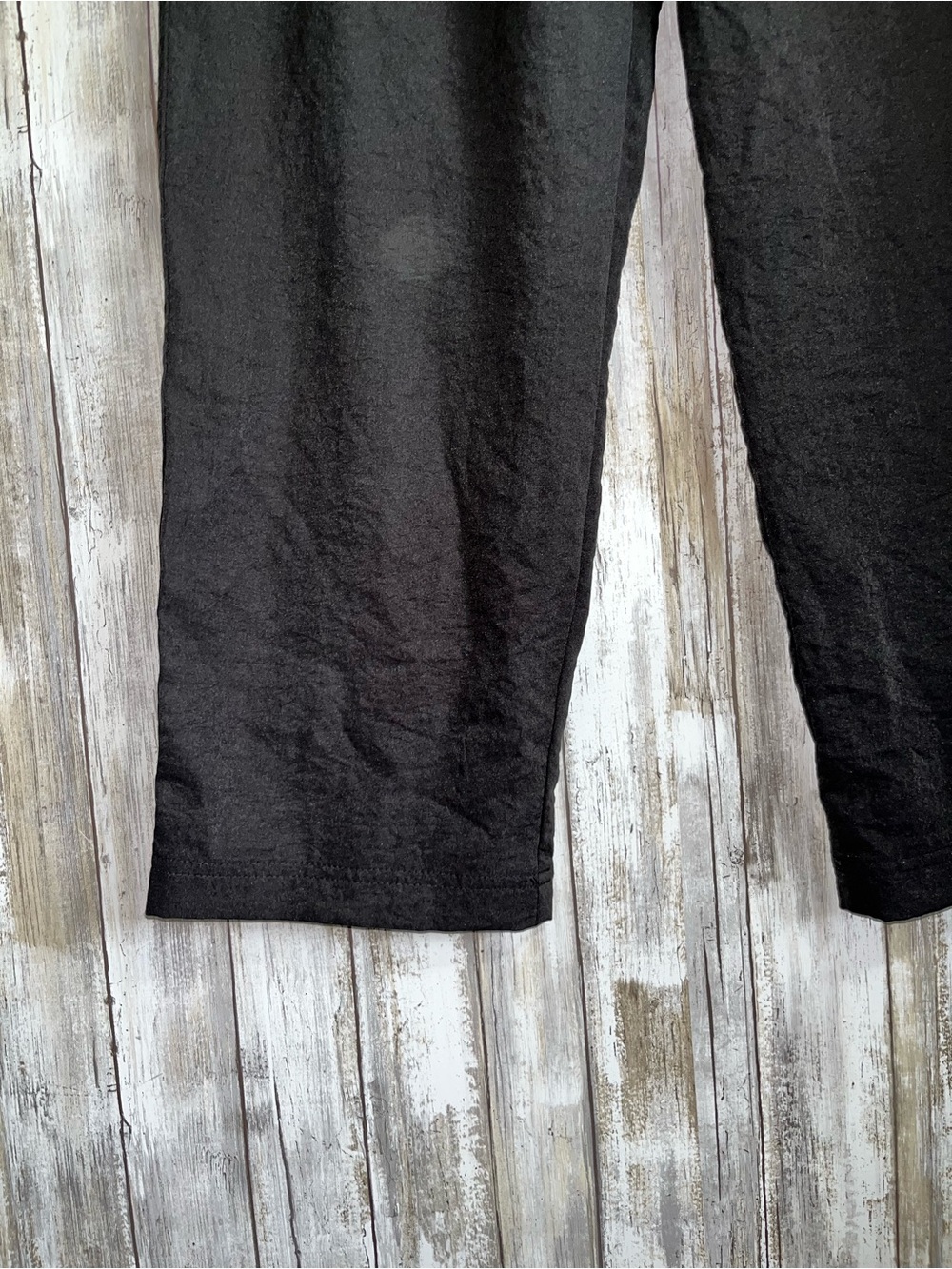 Umgee Black Drawstring Pants Small High Rise Lightweight Cropped Casual Pants - Picture 4 of 6